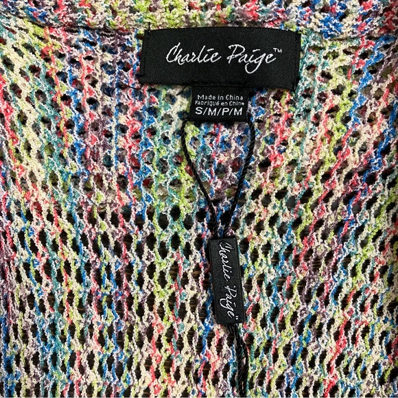 NWOT Charlie Paige multicolor knit cardigan - Picture 6 of 11